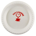 6" Premium White Plastic Plate - The 500 Line